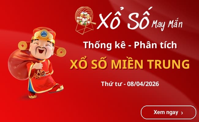 Thống kê xổ số miền Trung Thứ tư 08/04/2026