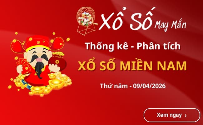 Thống kê xổ số miền Nam Thứ năm 09/04/2026