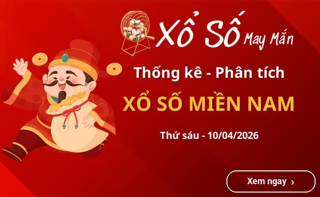 Thống kê xổ số miền Nam Thứ sáu 10/04/2026