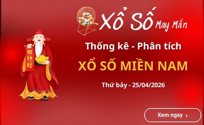 Thống kê xổ số miền Nam Thứ bảy 25/04/2026