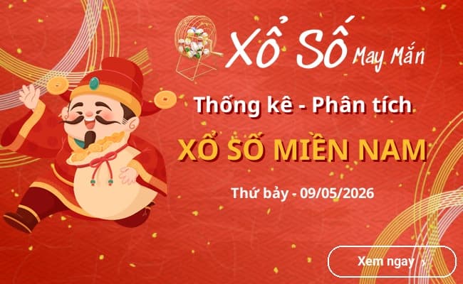 Thống kê xổ số miền Nam Thứ bảy 09/05/2026