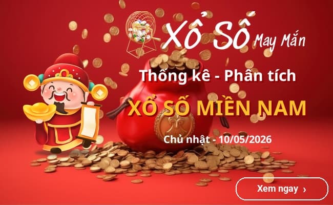 Thống kê xổ số miền Nam Chủ nhật 10/05/2026