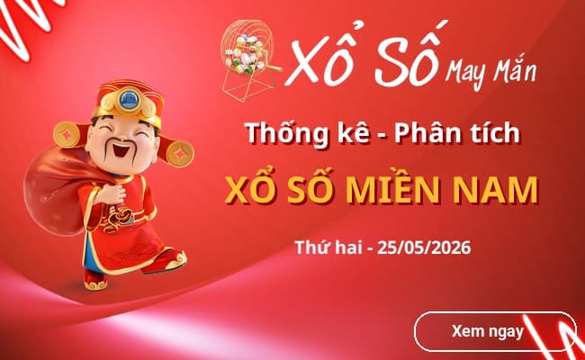 Thống kê xổ số miền Nam Thứ hai 25/05/2026