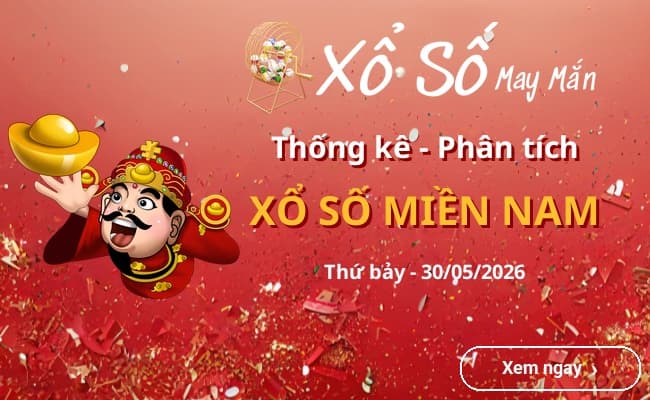 Thống kê xổ số miền Nam Thứ bảy 30/05/2026