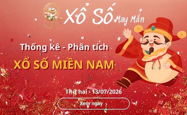 Thống kê xổ số miền Nam Thứ hai 13/07/2026