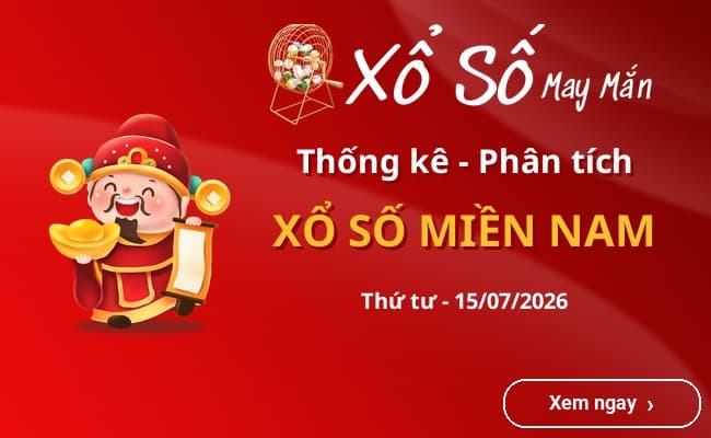 Thống kê xổ số miền Nam Thứ tư 15/07/2026