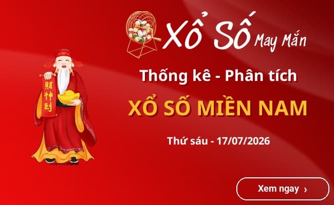 Thống kê xổ số miền Nam Thứ sáu 17/07/2026