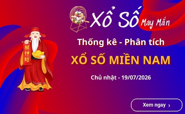 Thống kê xổ số miền Nam Chủ nhật 19/07/2026