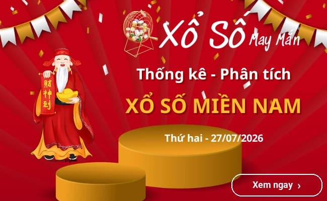 Thống kê xổ số miền Nam Thứ hai 27/07/2026
