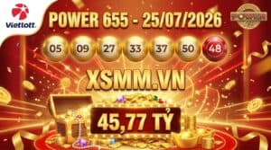 Phân tích kết quả xổ số Vietlott Power 655 ngày 25/07/2026 với dãy số 05 09 27 33 37 50 và số đặc biệt 48