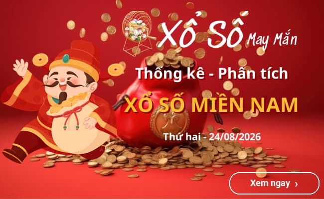 Thống kê xổ số miền Nam Thứ hai 24/08/2026