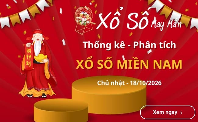 Thống kê xổ số miền Nam Chủ nhật 18/10/2026