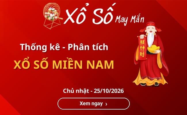 Thống kê xổ số miền Nam Chủ nhật 25/10/2026