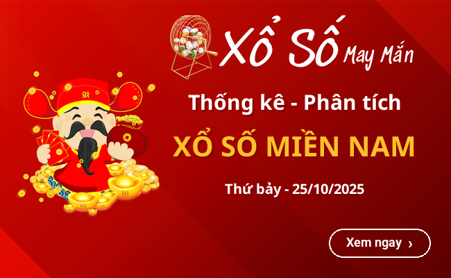 Thống kê xổ số miền Nam Thứ bảy 25/10/2025
