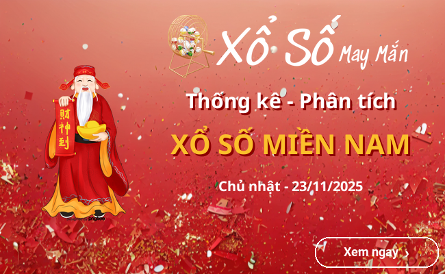 Thống kê xổ số miền Nam Chủ nhật 23/11/2025