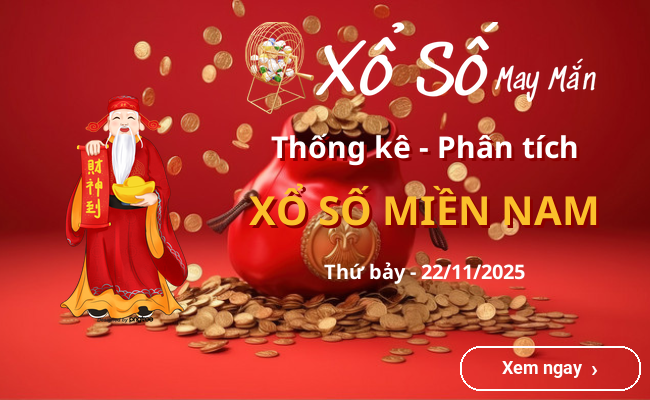Thống kê xổ số miền Nam Thứ bảy 22/11/2025
