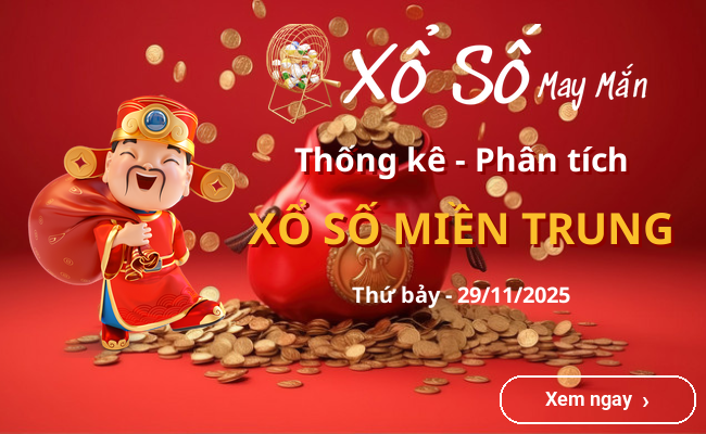 Thống kê xổ số miền Trung Thứ bảy 29/11/2025