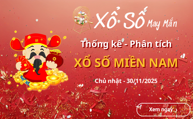 Thống kê xổ số miền Nam Chủ nhật 30/11/2025