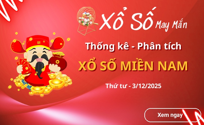 Thống kê xổ số miền Nam Thứ tư 3/12/2025