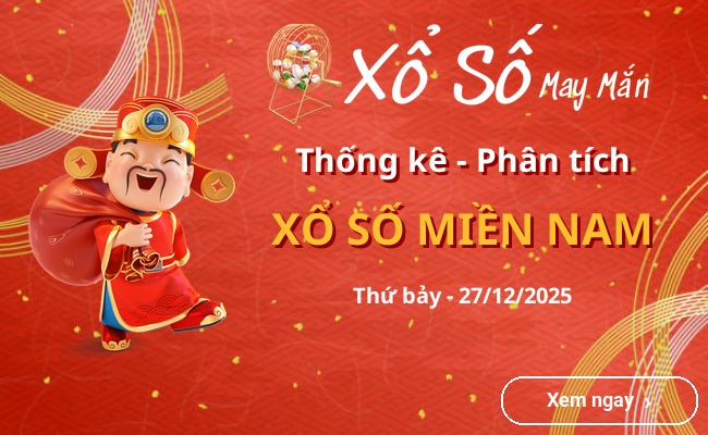 Thống kê xổ số miền Nam Thứ bảy 27/12/2025