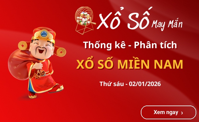 Thống kê xổ số miền Nam Thứ sáu 02/01/2026