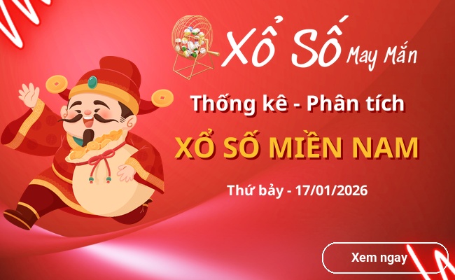 Thống kê xổ số miền Nam Thứ bảy 17/01/2026