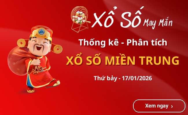 Thống kê xổ số miền Trung Thứ bảy 17/01/2026
