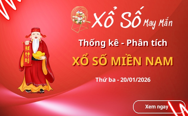 Thống kê xổ số miền Nam Thứ ba 20/01/2026