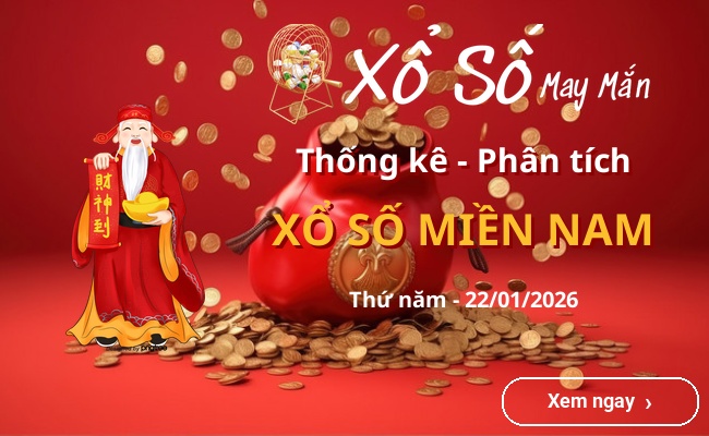 Thống kê xổ số miền Nam Thứ năm 22/01/2026