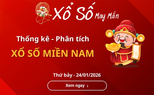 Thống kê xổ số miền Nam Thứ bảy 24/01/2026