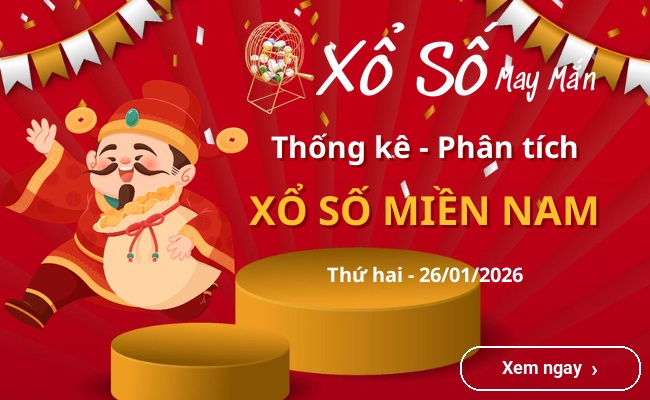 Thống kê xổ số miền Nam Thứ hai 26/01/2026