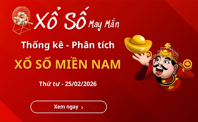 Thống kê xổ số miền Nam Thứ tư 25/02/2026
