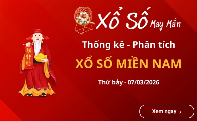 Thống kê xổ số miền Nam Thứ bảy 07/03/2026